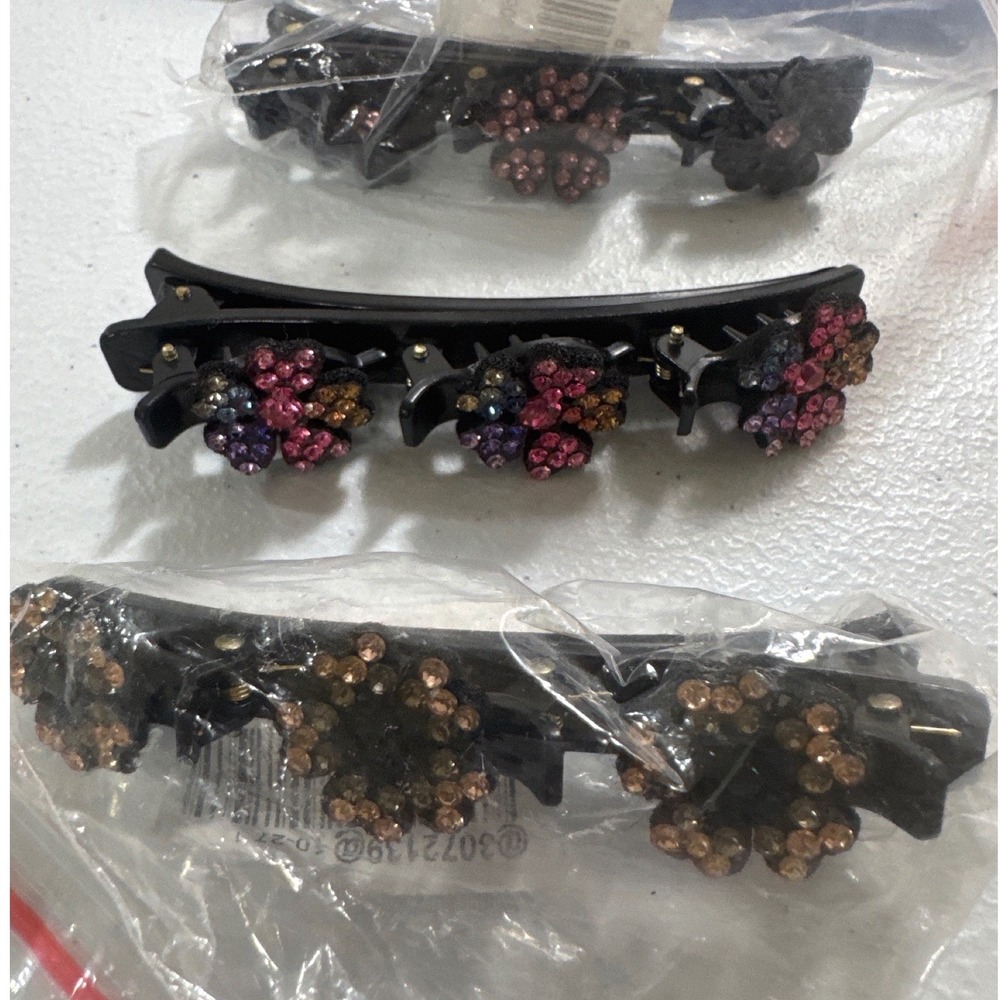 Mixed lot Rhinestone pearls Hair Pins Set & Assorted Hair Clips OLDSTOCK Chic - Picture 7 of 8
